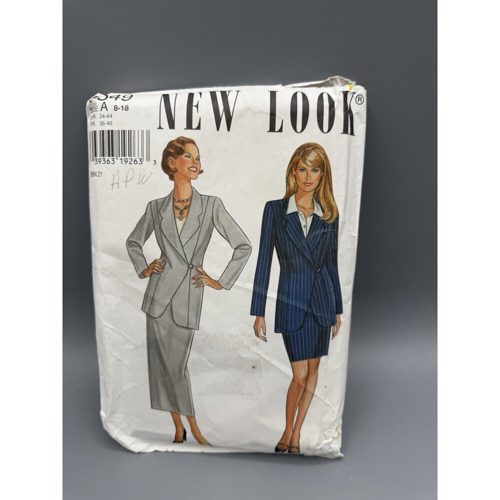 New Look 6549 Misses Jackets Skirts Sewing Pattern Sz 8-18 Uncut FF Suit